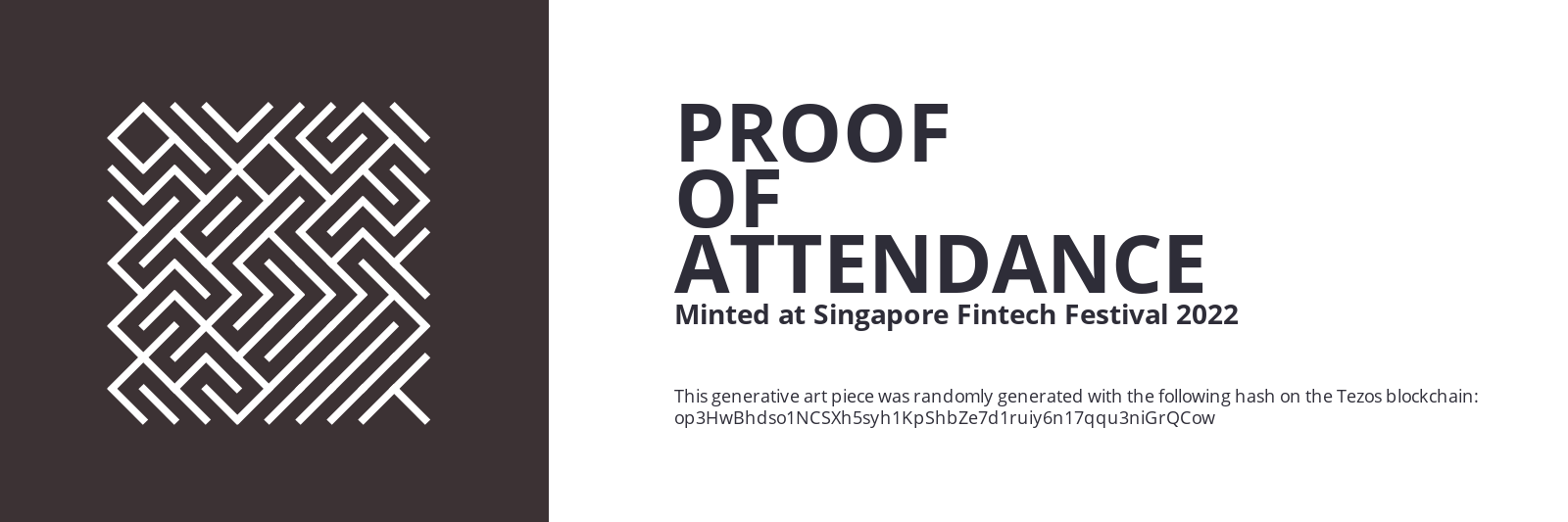 SFF2022 Proof of Attendance Token #1119 static token preview