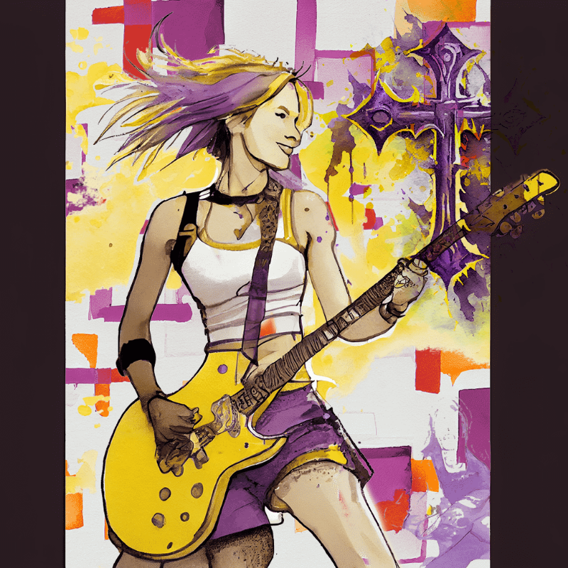 Hard Rock Girl 3 #6 static token preview