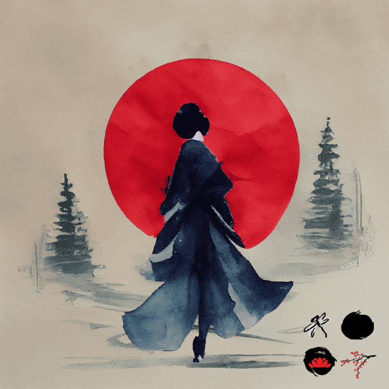 A walking geisha #7 static token preview