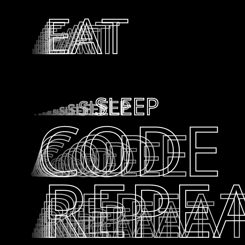 Eat Sleep Code Repeat #6 static token preview