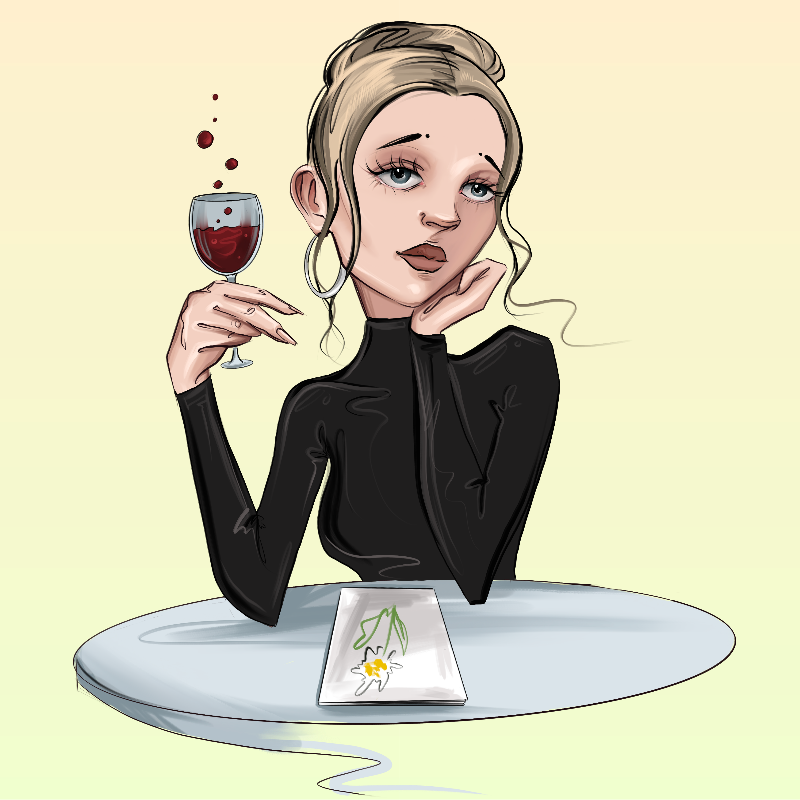 Girl at the table #15 static token preview