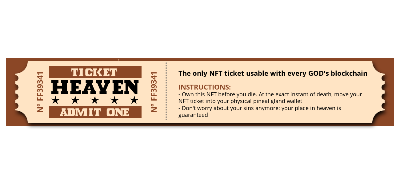 Ticket to Heaven #21 static token preview