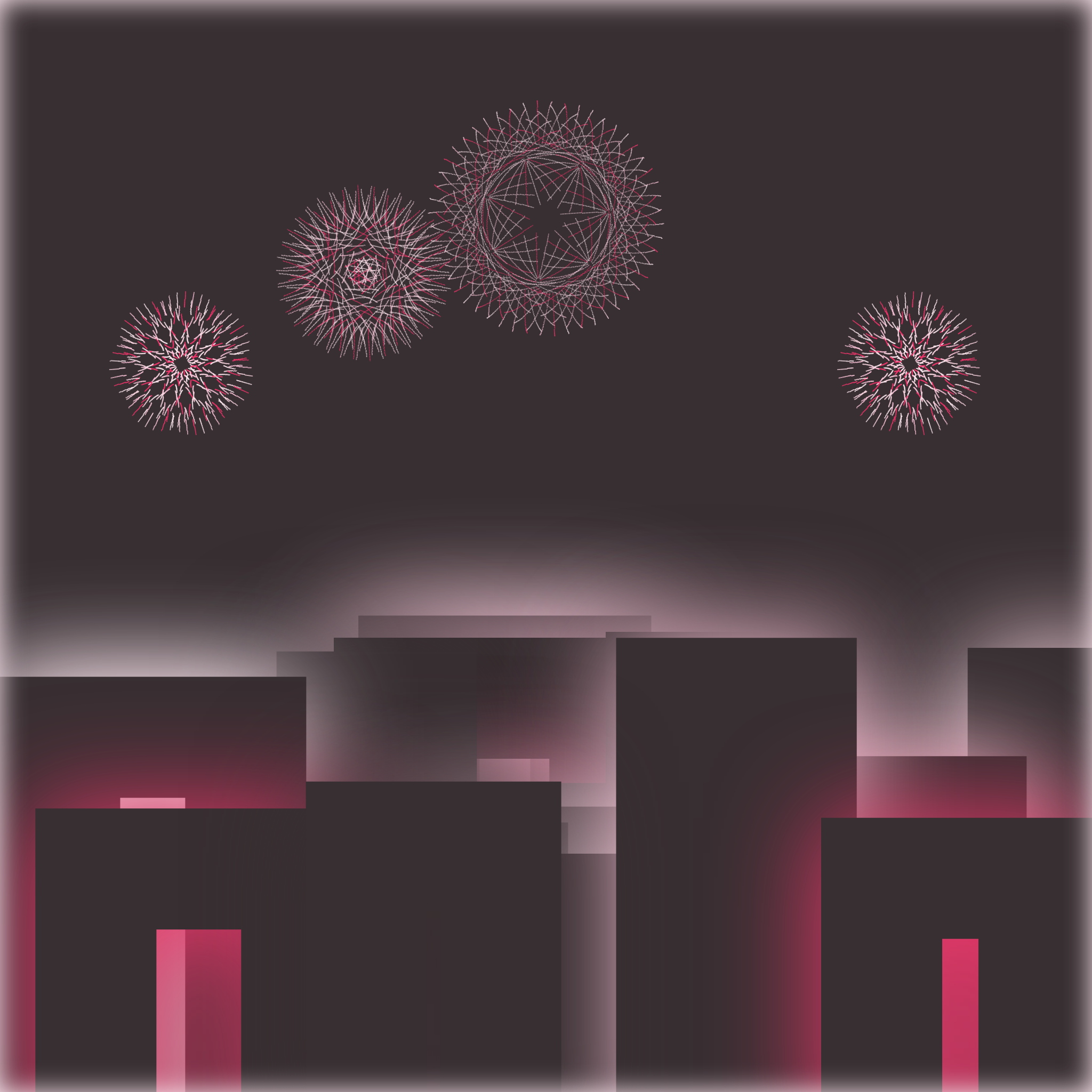 Fireworks over a City Skyline #5 static token preview