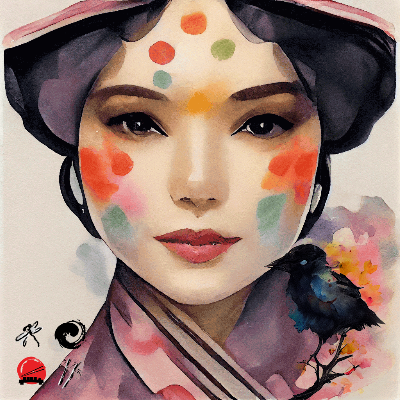 Geisha and Black Bird #3 static token preview