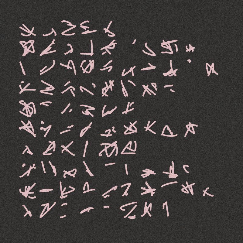 Asemic writing #14 static token preview