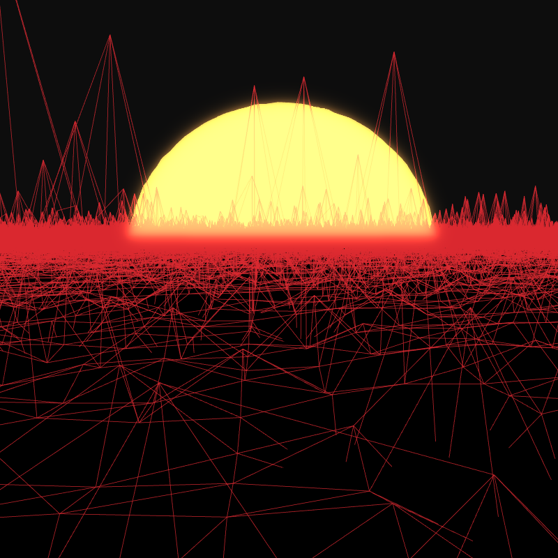 Generative Retrowave Field #42 static token preview