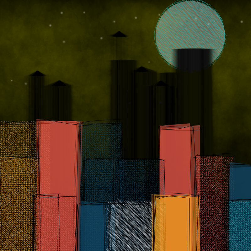 hastily-drawn cityscape sketch #8 static token preview