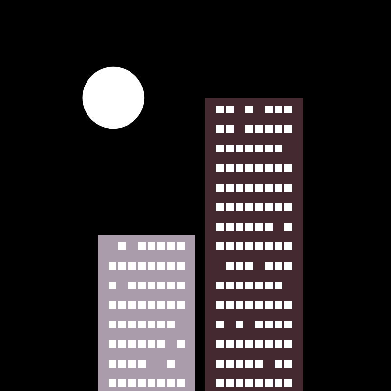 Two buildings and the moon #1 static token preview