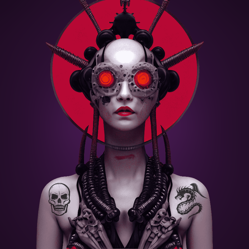 Cyber Girl #4 static token preview