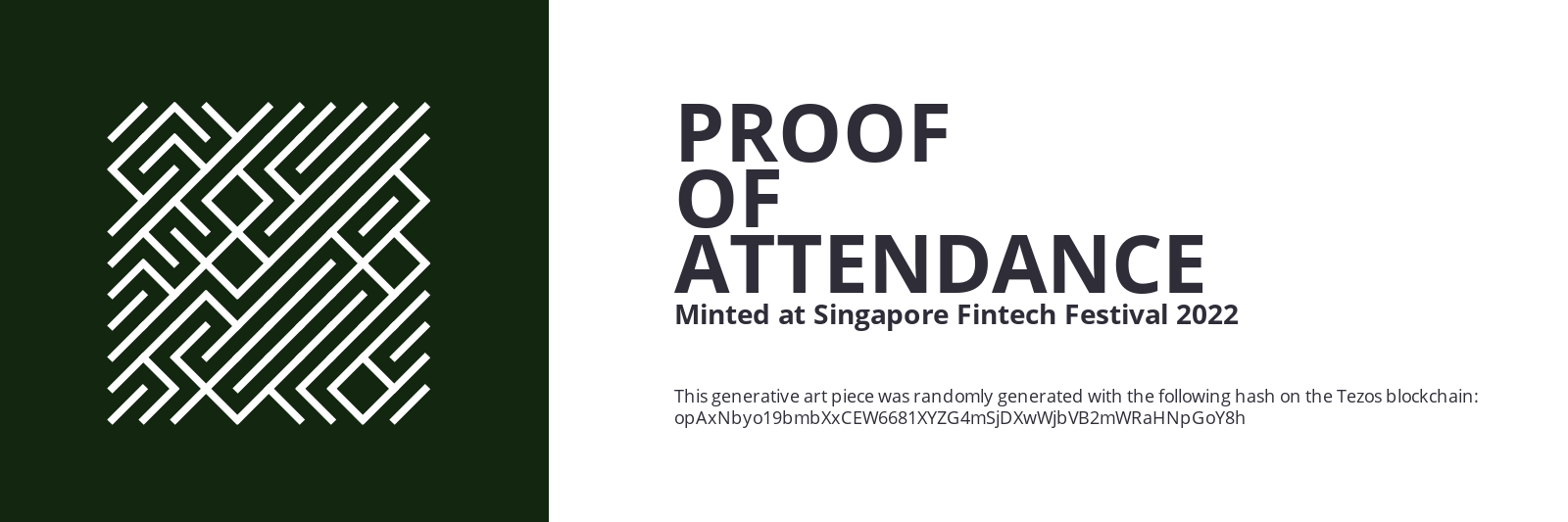 SFF2022 Proof of Attendance Token #170 static token preview