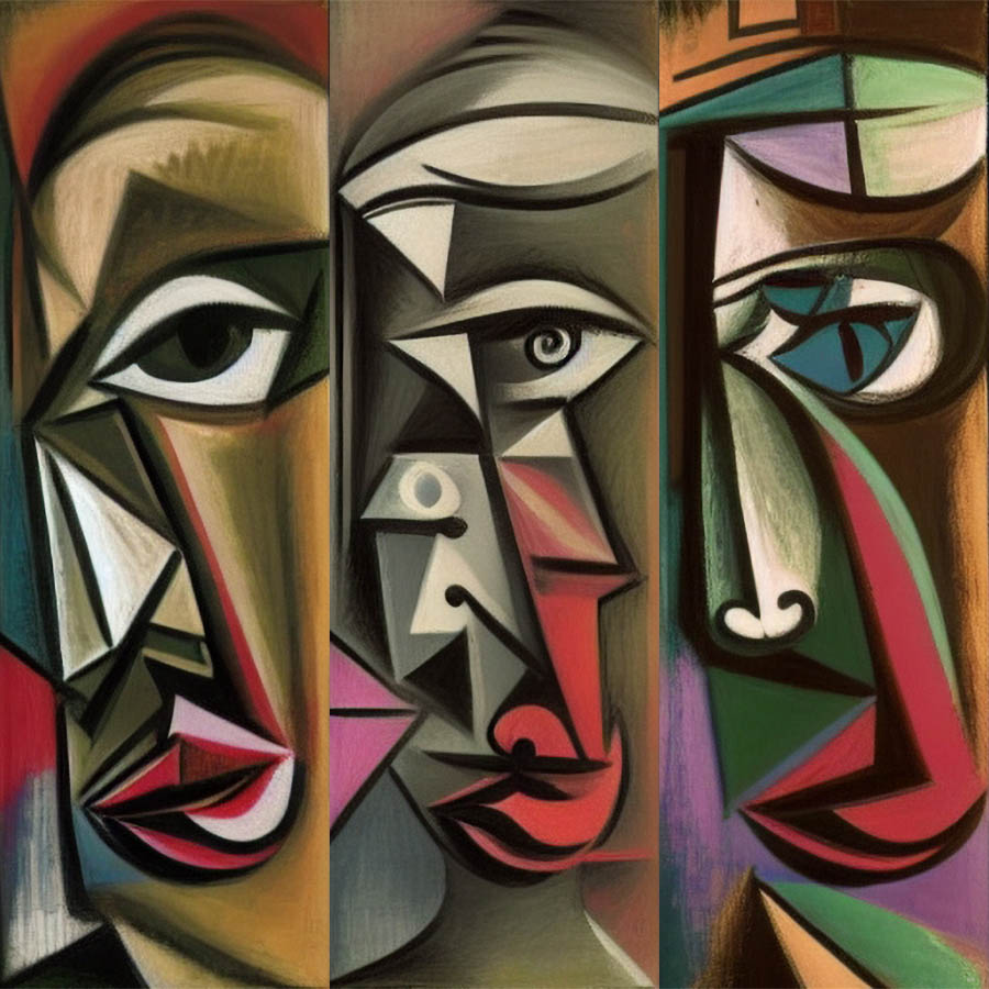 Cubism Faces #8 static token preview