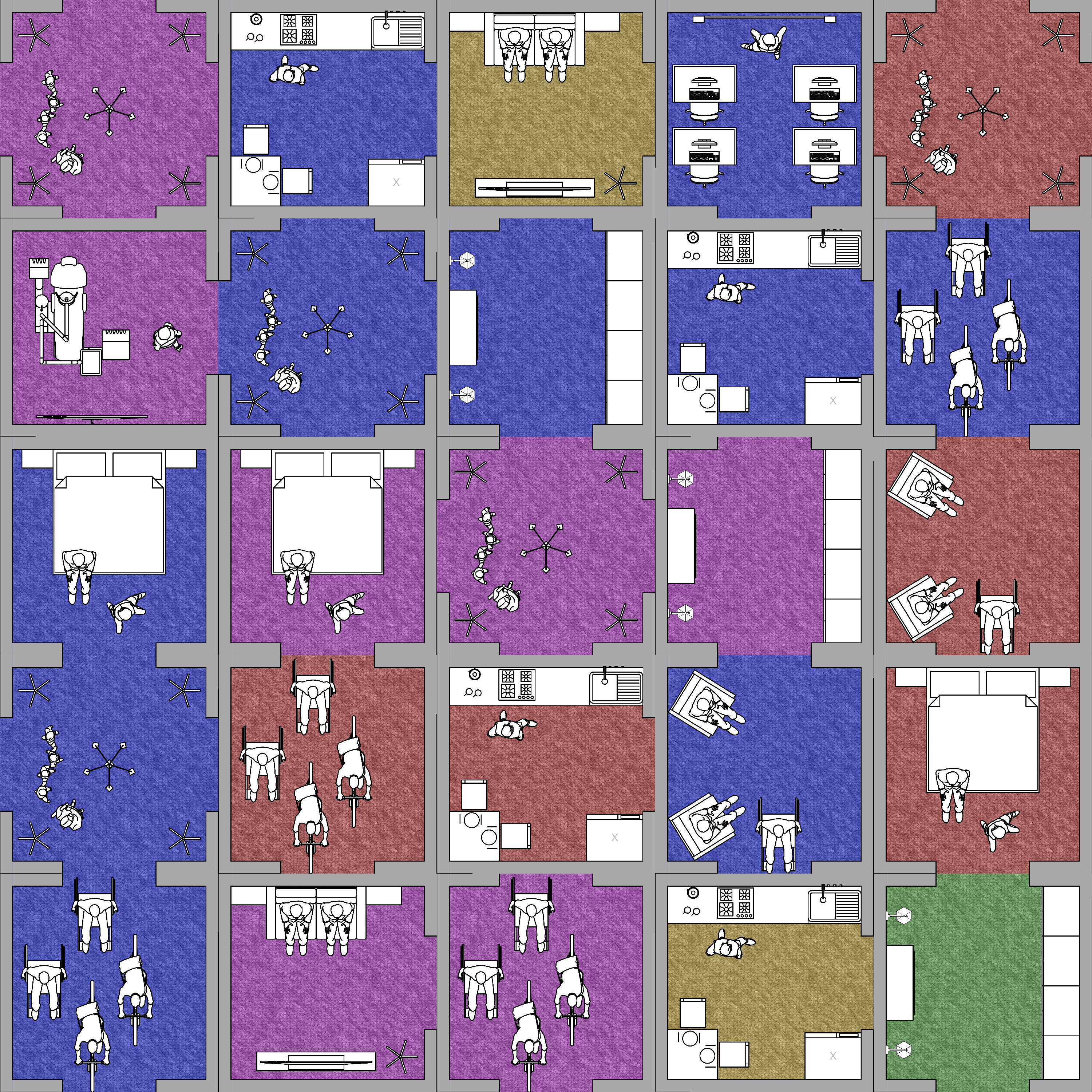 Harlequin block building #3 static token preview