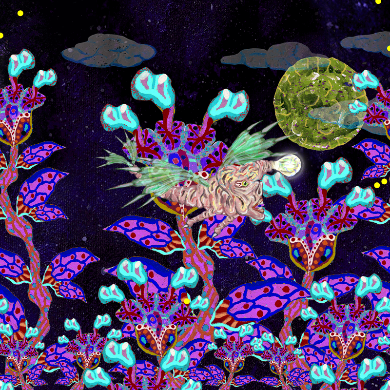 Fireflies and Flower Gardens #14 static token preview