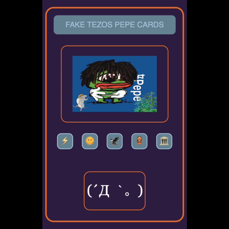 Fake Tezos Pepe Cards #6 static token preview