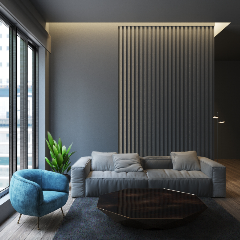 Modern living room GEN #9 static token preview