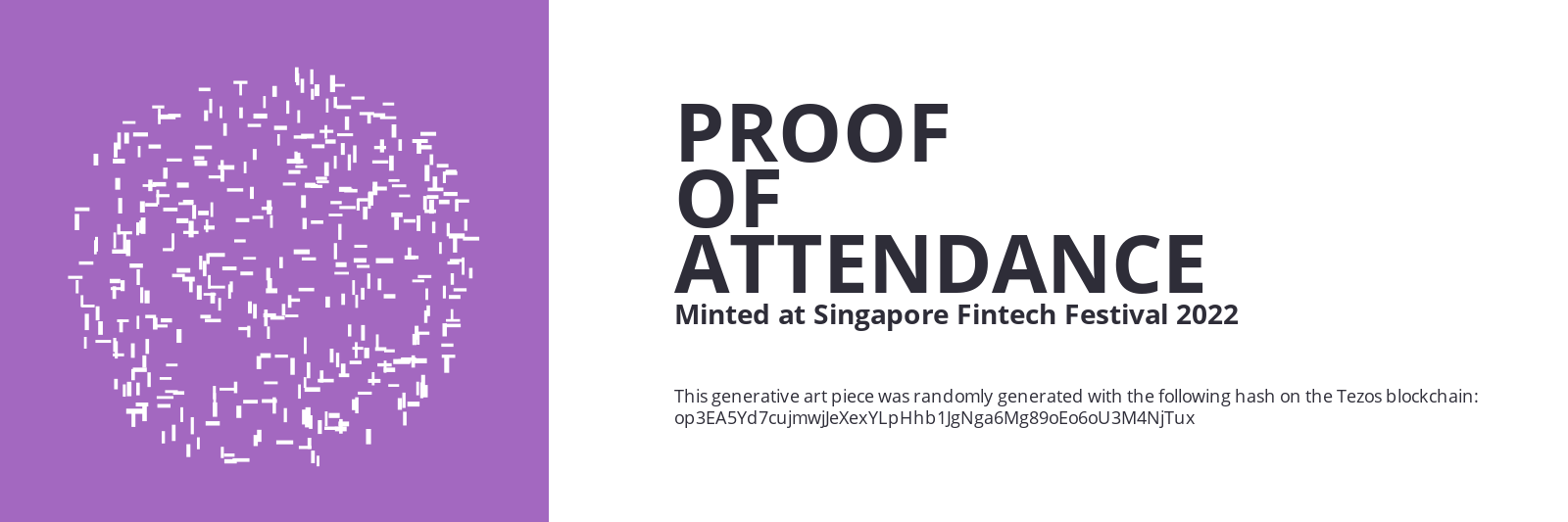 SFF2022 Proof of Attendance Token #2199 static token preview