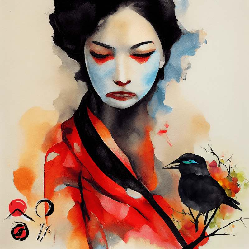 Geisha And Bird #5 static token preview