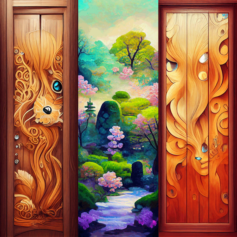 AI Japanese Garden in Spring #4 static token preview