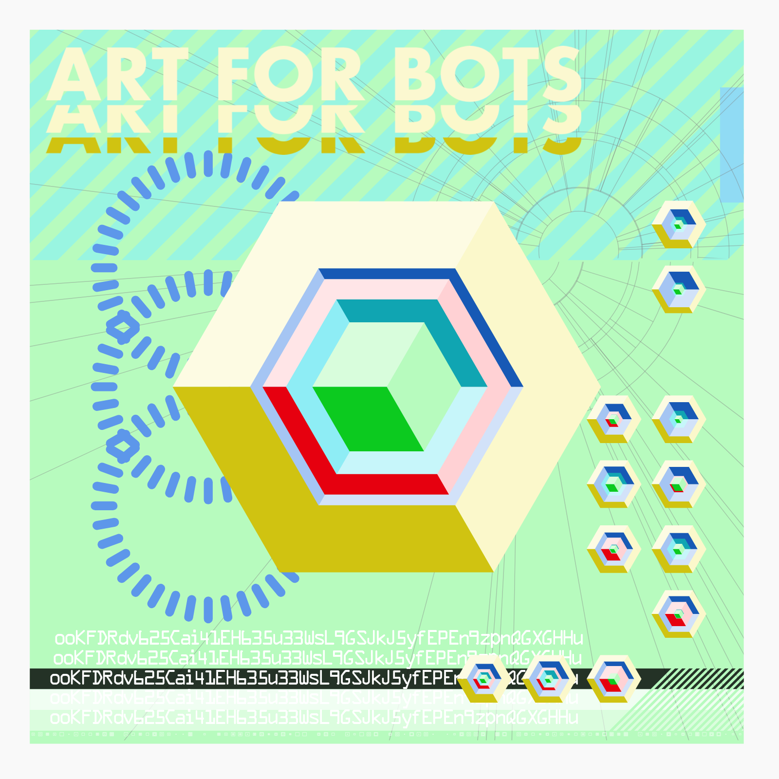 Hexagones - Art forBots forHumans forPrint #4 static token preview