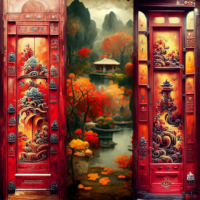 AI Chinese Garden #11 static token preview