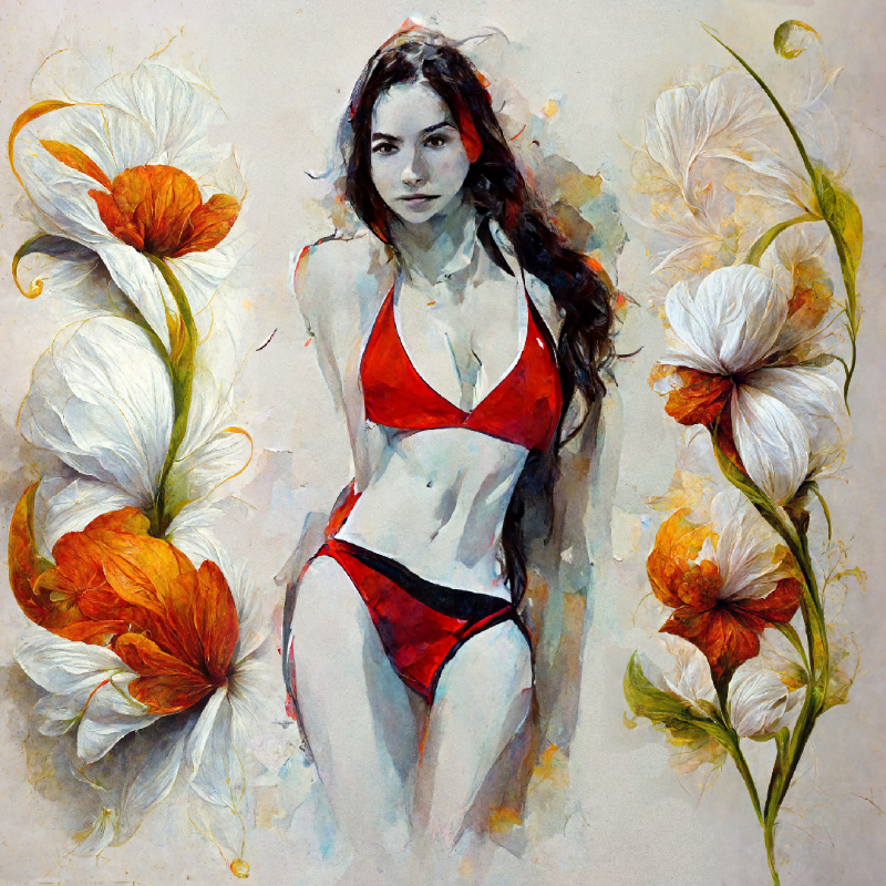 Girl and Flower #8 static token preview