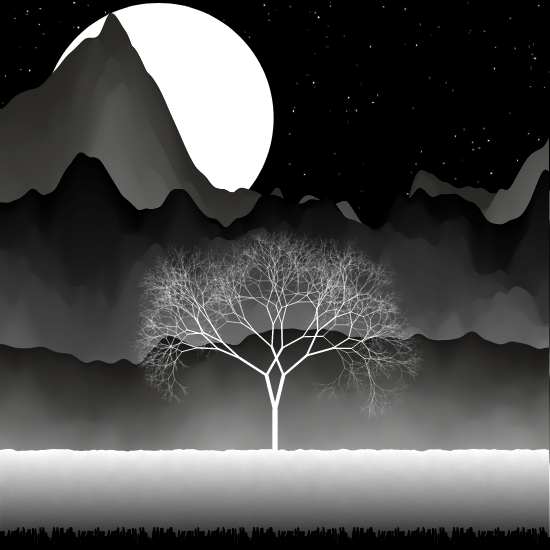 B&W Landscape #17 static token preview