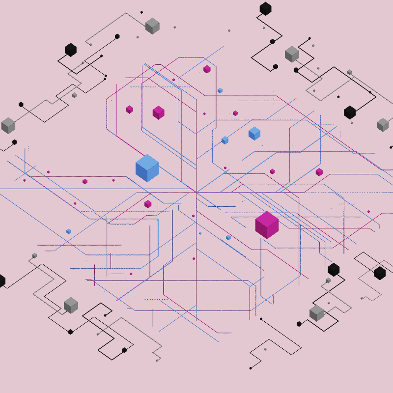 Luminous Streaks and cubes #14 static token preview