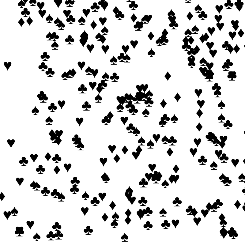 SPADES HEARTS DIAMONDS CLUBS #13 static token preview