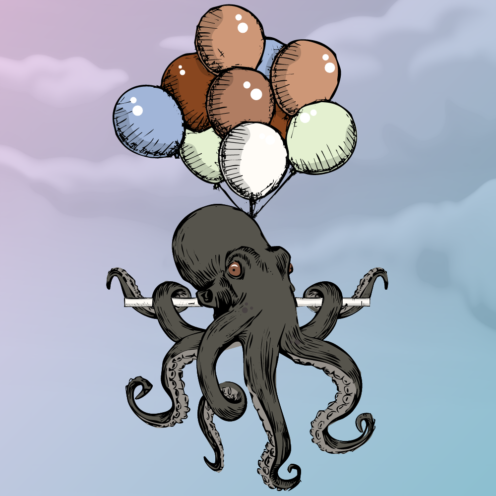 Flying Octupus #12 static token preview