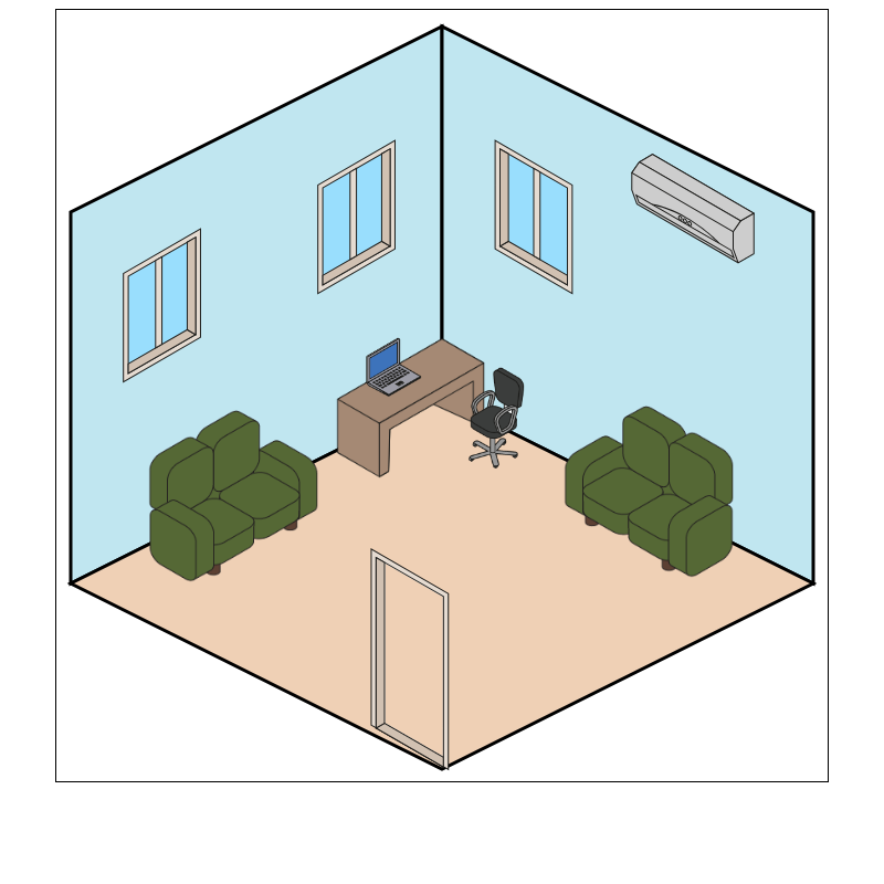 Isometric Living Room Interior #4 static token preview