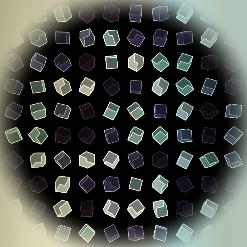 Interactive Cubes Grid #7 static token preview