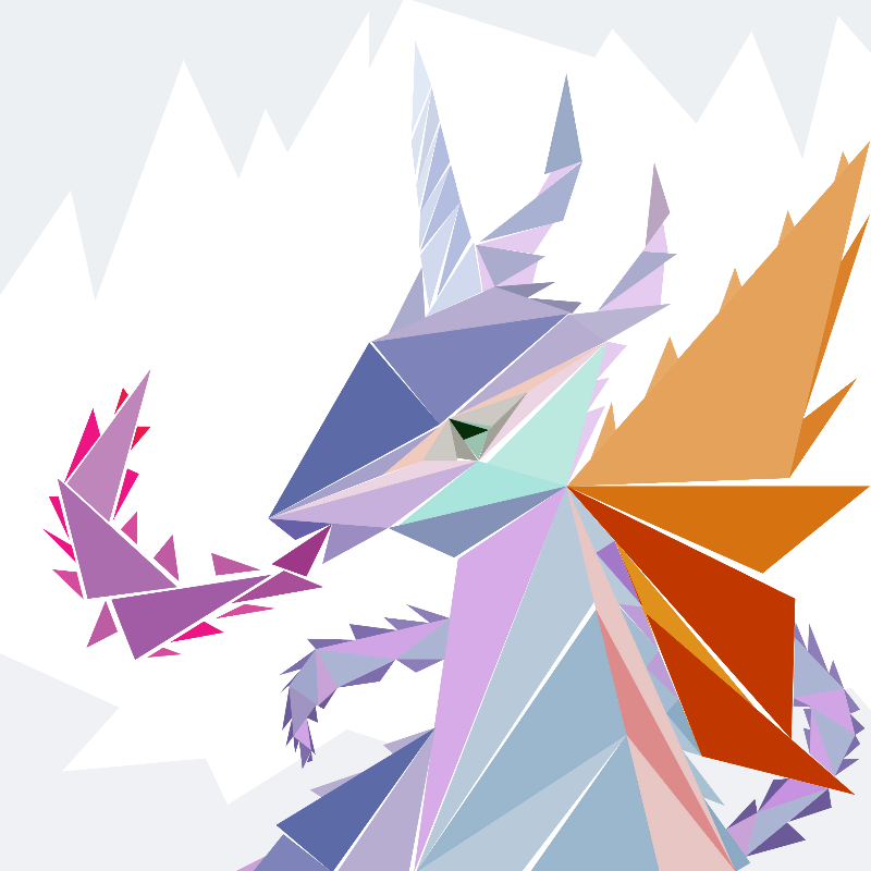 Unicorn dragon #15 static token preview