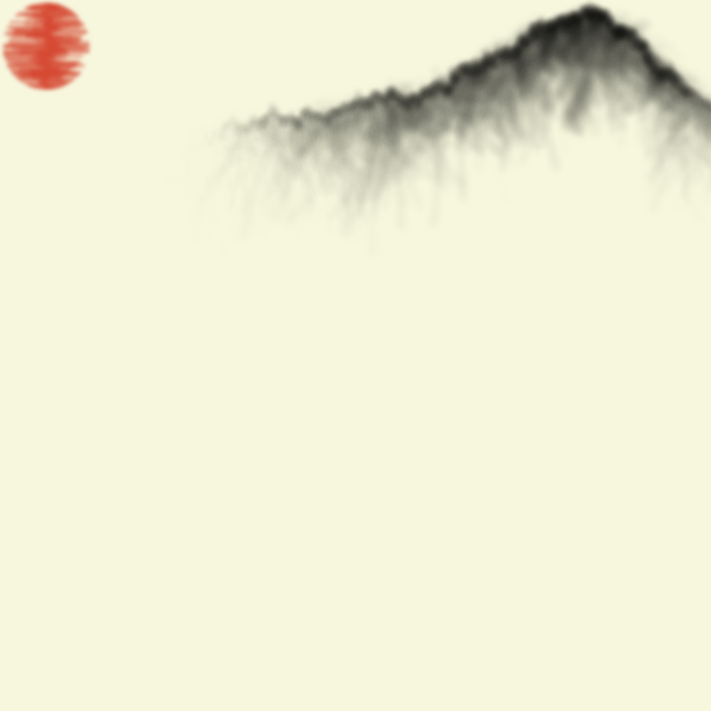 Sumi-E Mountains & Bamboo #4 static token preview