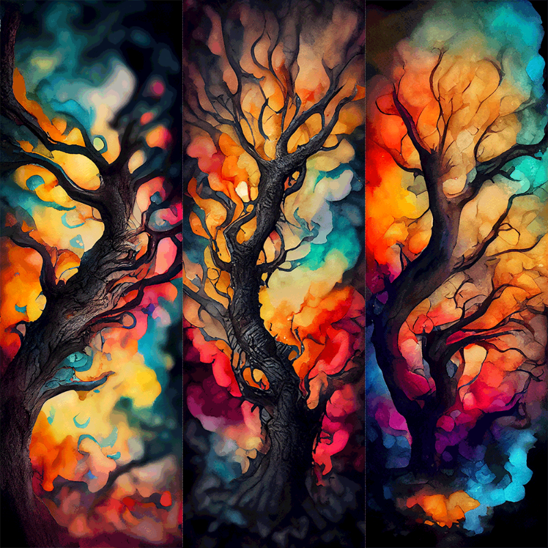 AI Psychedelic Forest #7 static token preview