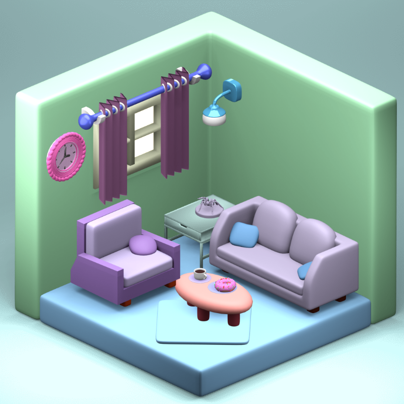 3D Fantasy Living room #23 static token preview
