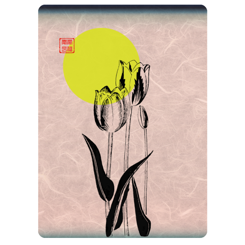 Zen flower card #18 static token preview