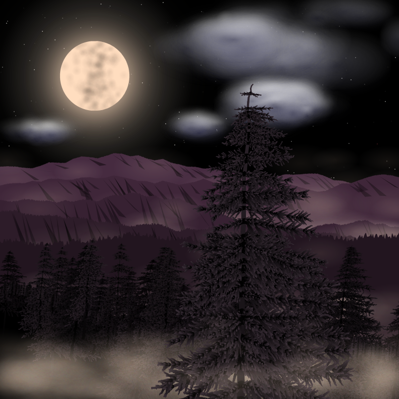 Moonlit Mountains #18 static token preview