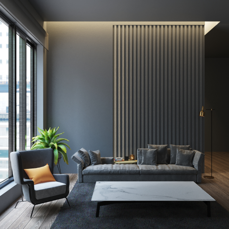 Modern living room GEN #3 static token preview