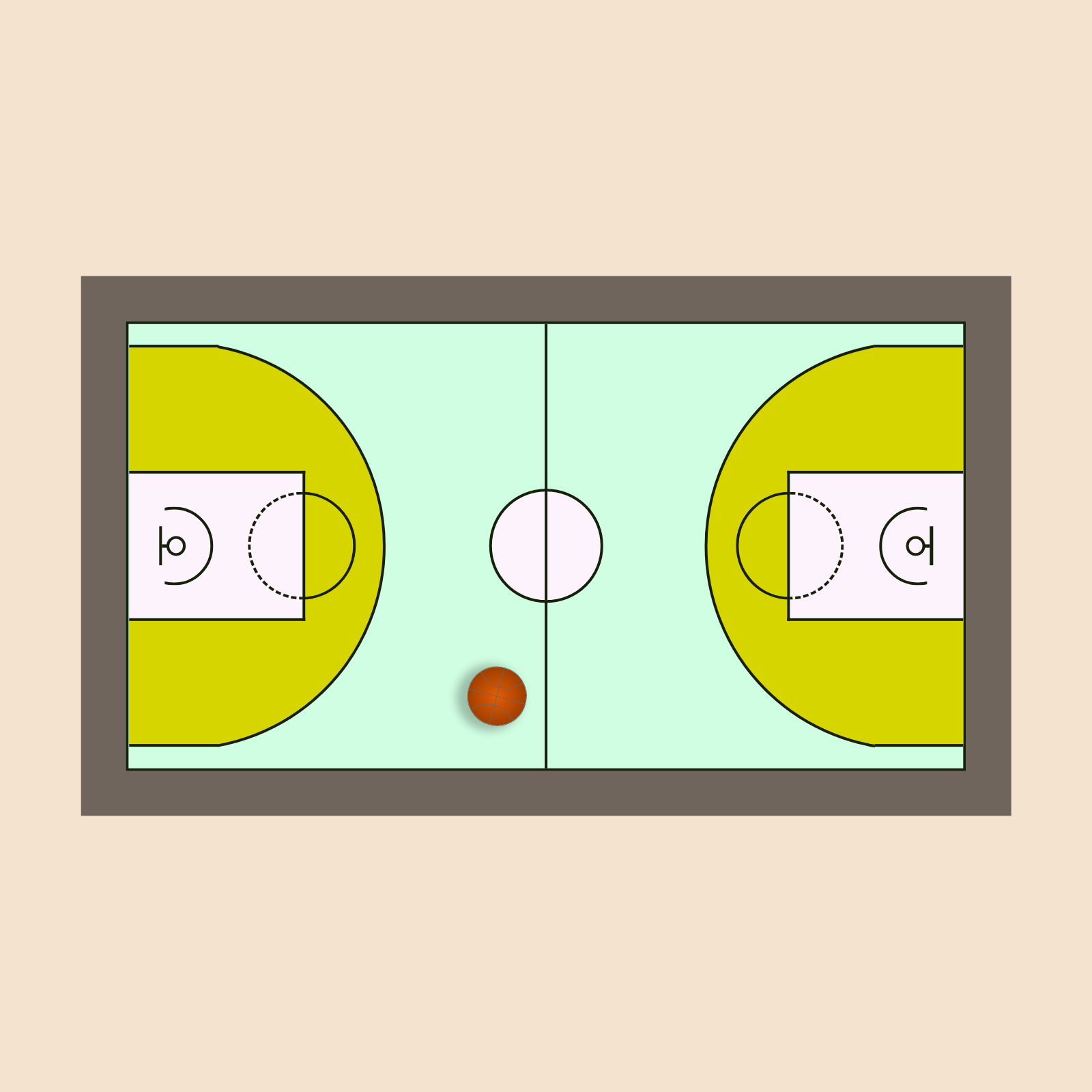 BasketBall Court Colorized. #6 static token preview