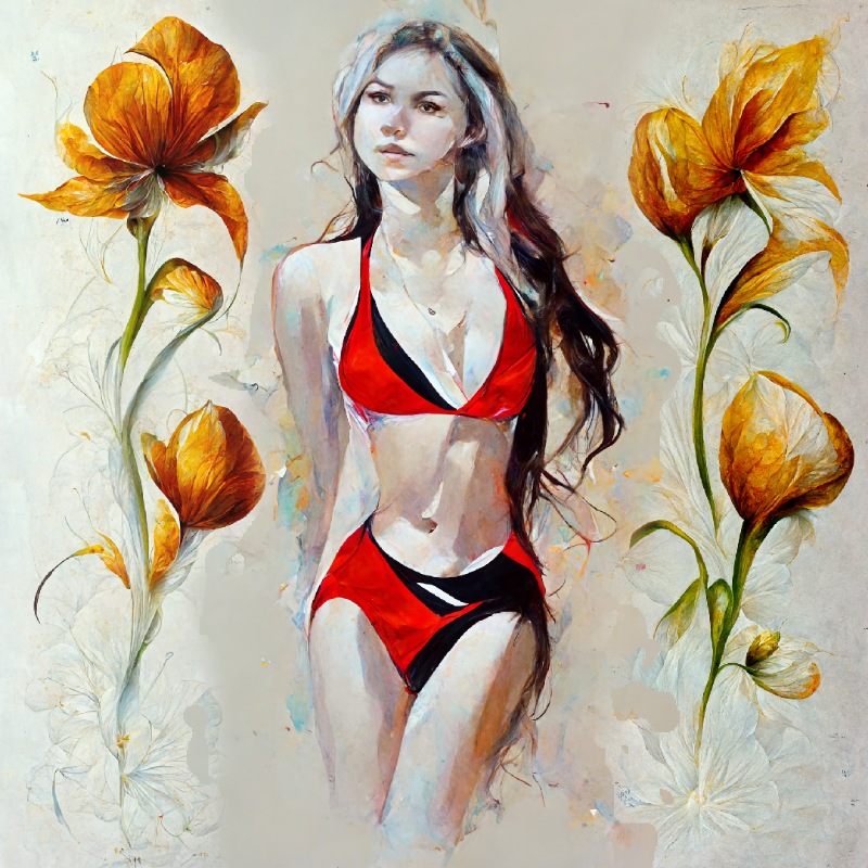 Girl and Flower #1 static token preview