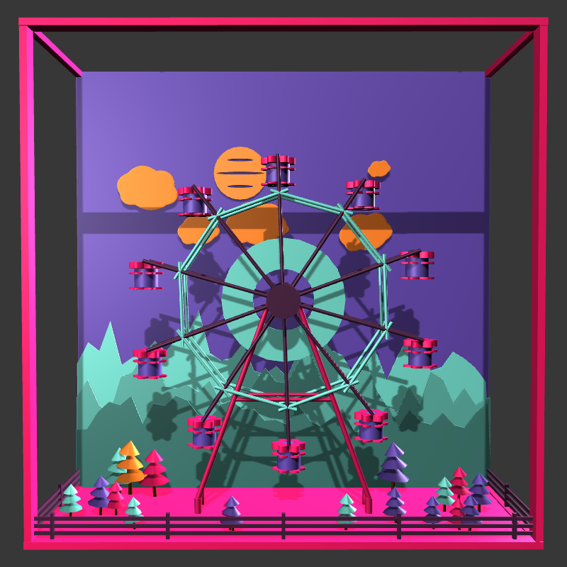 “Uncle Run” Fun Park: Ferris Wheel #1 static token preview