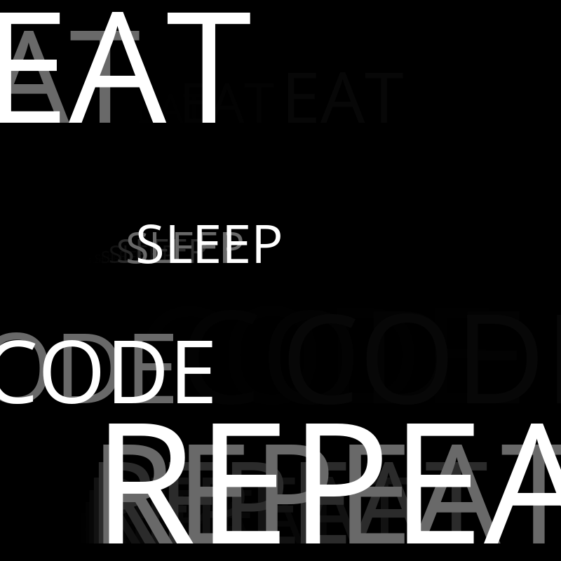 Eat Sleep Code Repeat #16 static token preview