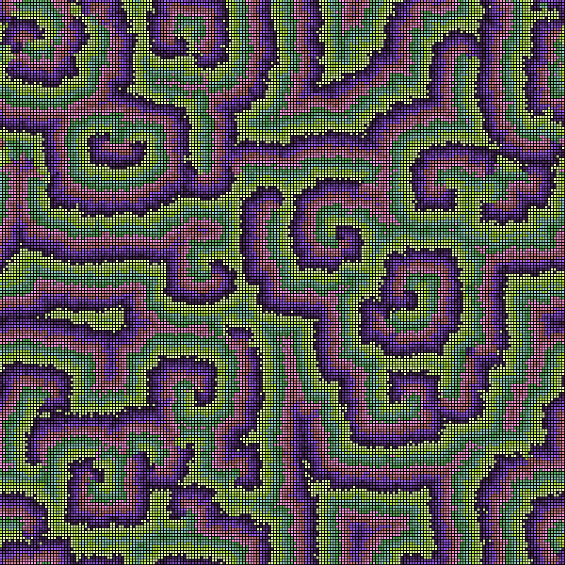 Reaction Diffusion Cellular Automata #23 static token preview