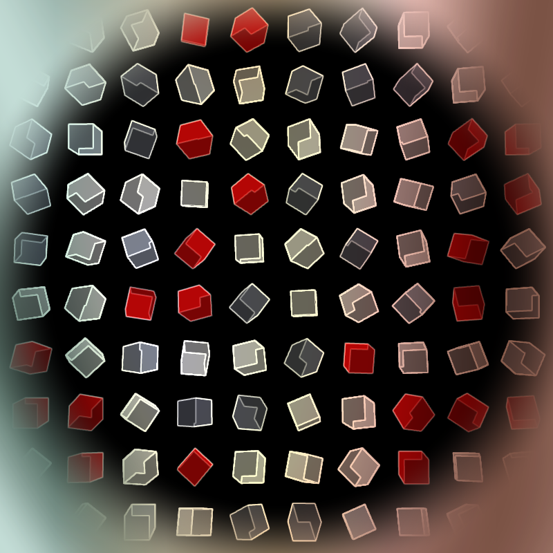 Interactive Cubes Grid #10 static token preview