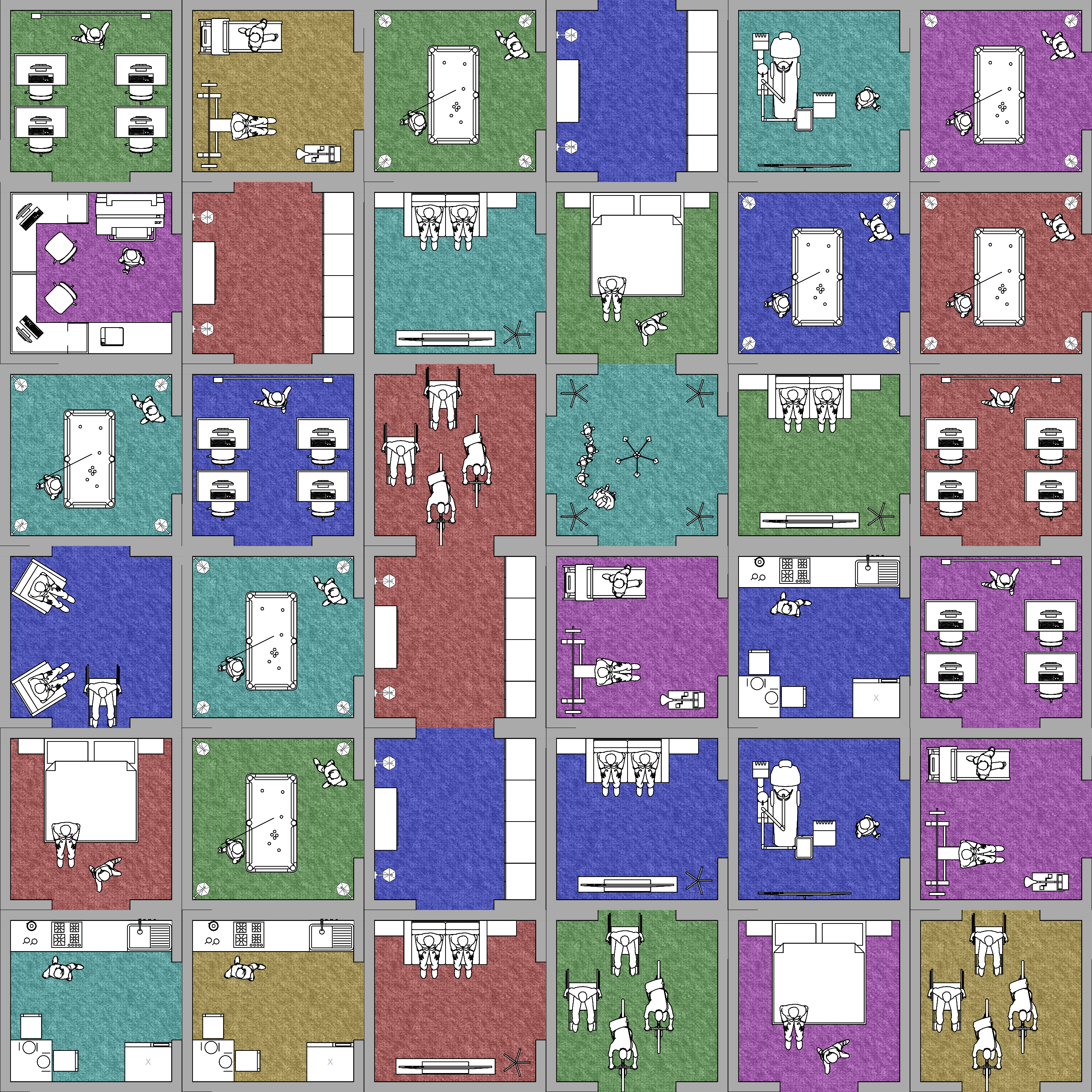 Harlequin block building #5 static token preview