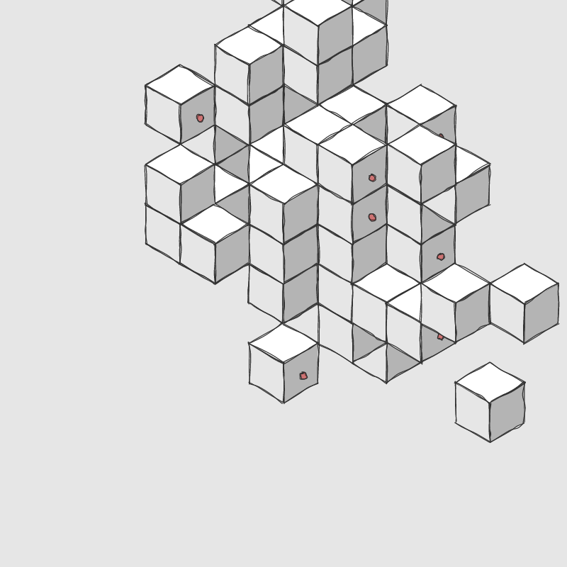 Hand drawn Voxels #9 static token preview
