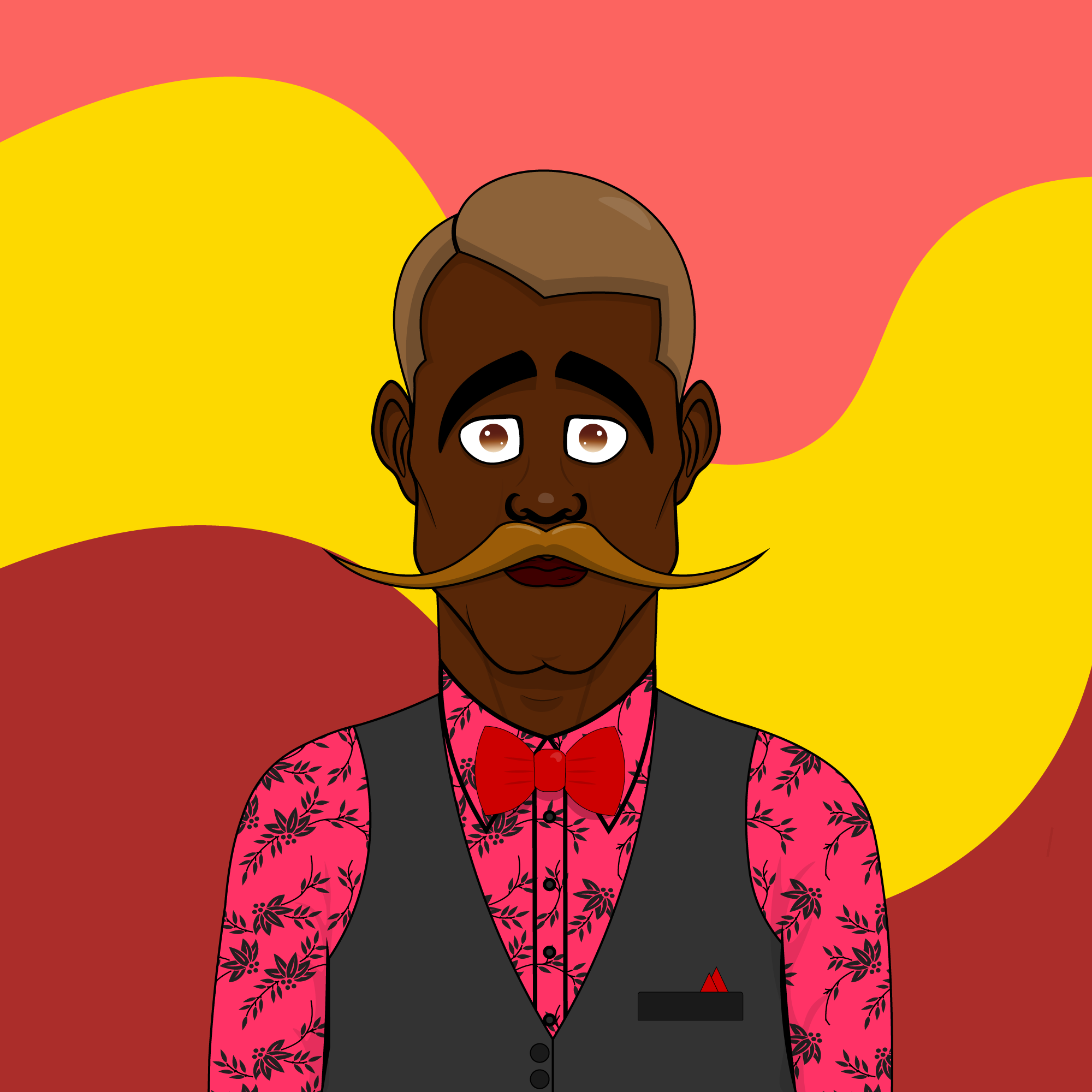 Mustachioed #17 static token preview