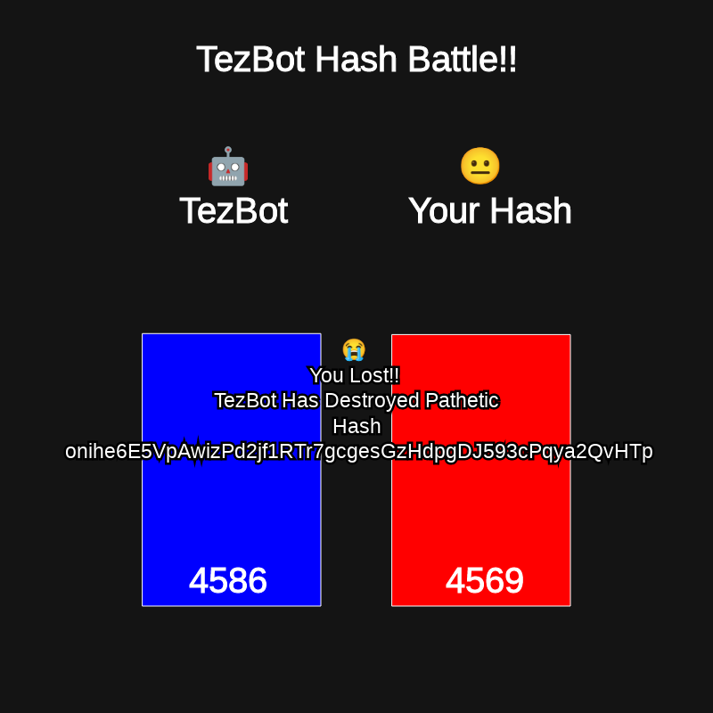 TezBot Battle #1 static token preview