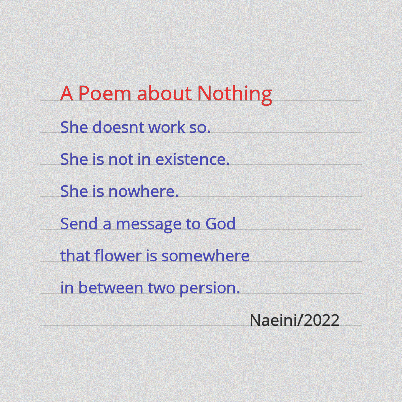 A Poem about Nothing #3 static token preview