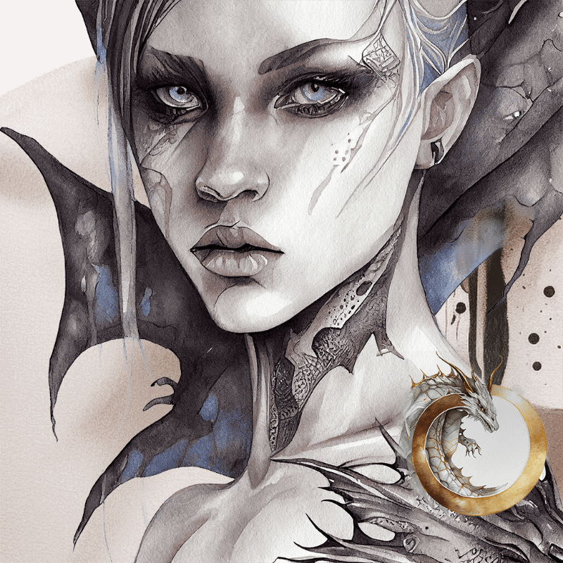 Dragon Girl #1 static token preview